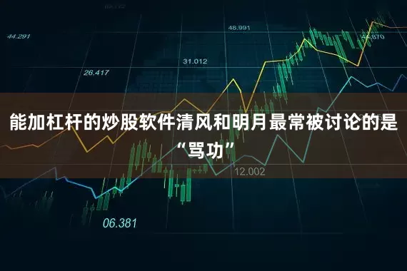 能加杠杆的炒股软件清风和明月最常被讨论的是“骂功”